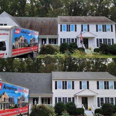 Ugly Roof Stains Away, American Roof Brite Richmond is  www.roofstainsaway.com