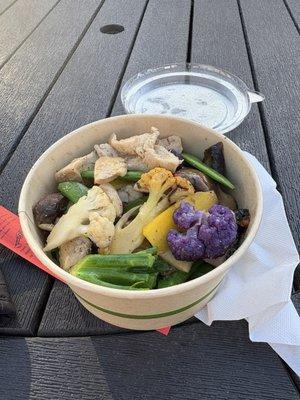 Yum!!! Stir fried veggies with chicken