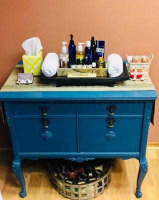 Organic oils and clean burning soy candles available for purchase!