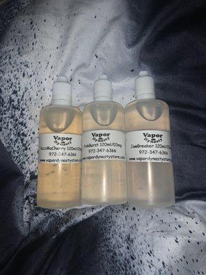 The three flavors I purchased