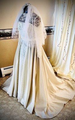 Wedding gown circa 1970
