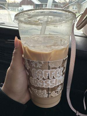 Iced vanilla latte