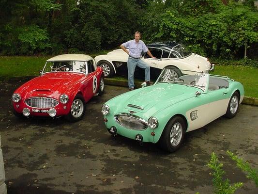 Gary Hemphill with 3 of his personal cars