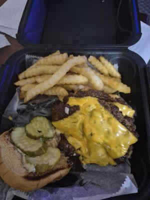 Smashburger & fries were excellent and under $10! Plus came with drink!