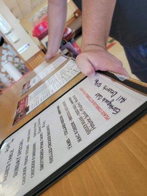 Horrible view of menus.