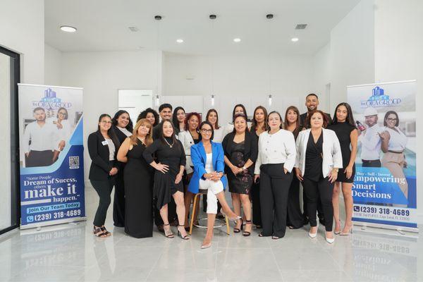 Heidy Olea, broker and owner of The Olea Group with some of our agents.