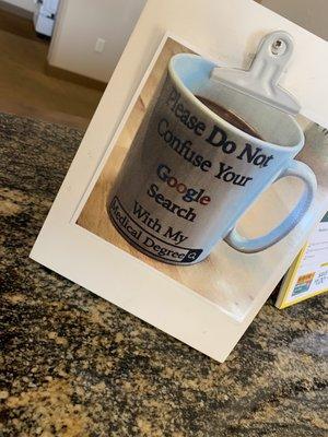 Photo on front counter. Lol.