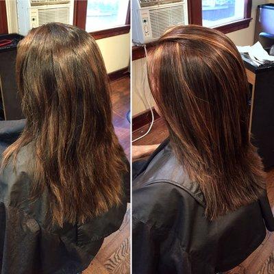 Before and after... color & cut