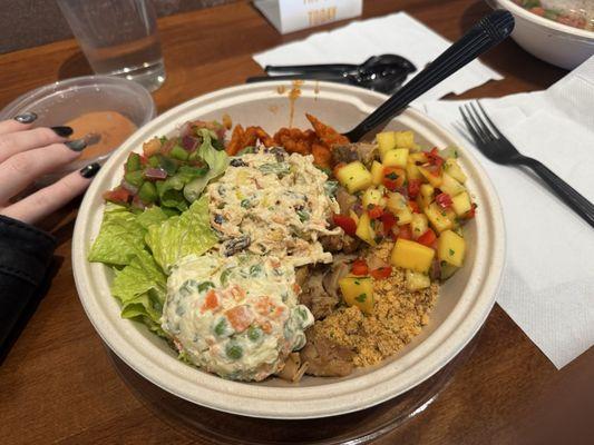 Chicken bowl, with basically everything