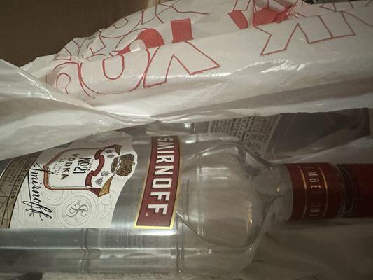 Definitely not the vanilla vodka that I ordered.