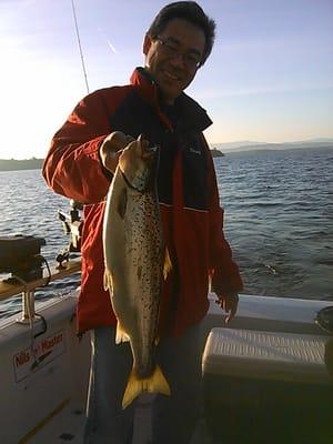 Early morning salmon fishing