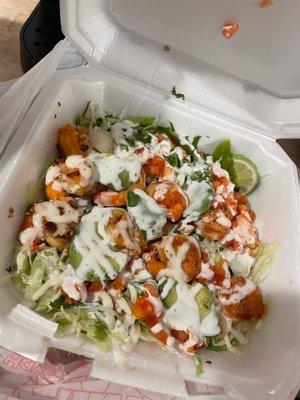 Their salad- we chose shrimp- so delicious!!! Great salad!