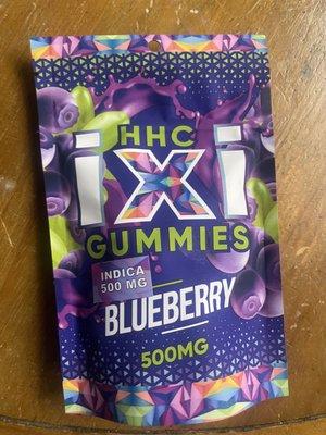 HHC Gummies 500mg.  20 pieces the size and shape of the Starburst candies and I quartered mines into smaller doses.
