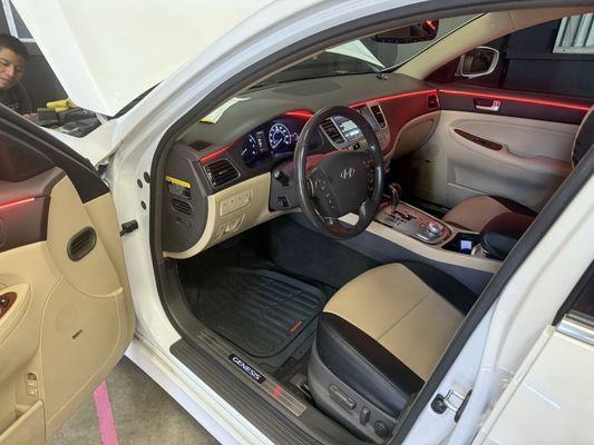 Sexy LED strip installed