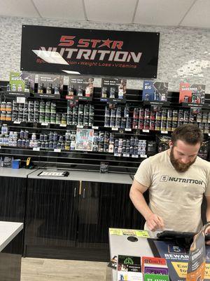 Front of register checking out.