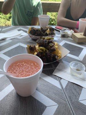 nachos and worm bucket