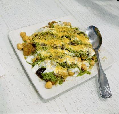 Samosa Chaat was excellent - Their chickpeas are tender AF