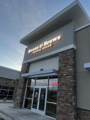 Exterior of coffee shop