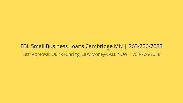 Small Business Loans