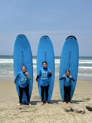 They were stoked to grab so many waves!