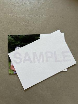 Really? You thought I meant to have SAMPLE written across the back of 60+ documents?!