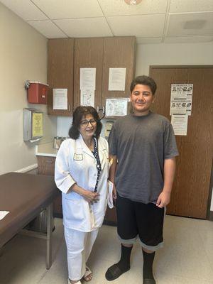 My son, and Dr Tadros, she truly is an amazing doctor. We are so lucky to have her.