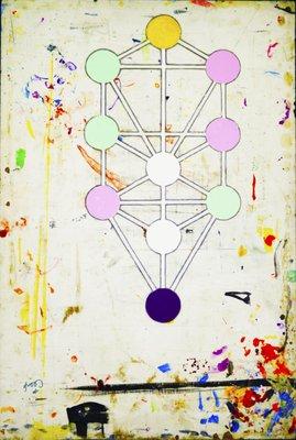 "Da'at" Acrylic, ink and pencil on Masonite panel