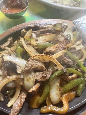 Steak fajitas
