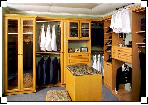 Closet with island unit