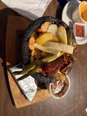 I highly suggest the molcajete if it your first time.