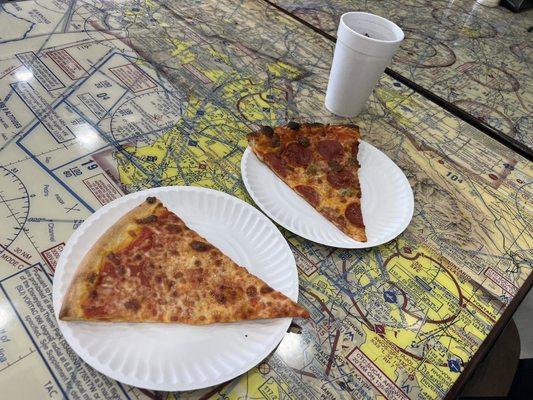 Pizza by the slice at lunch