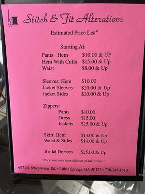 Stitch & Fit Alterations & Tailoring