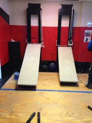 Gravity boot contraption