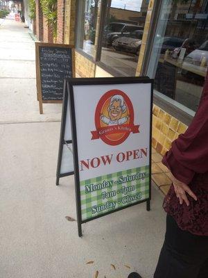 Storefront street signs
