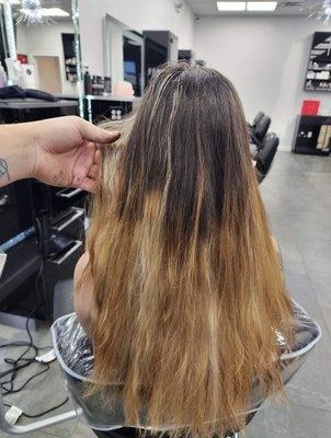 Ashley's job on my hair.