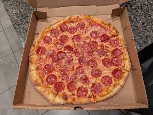 16" pepperoni pizza