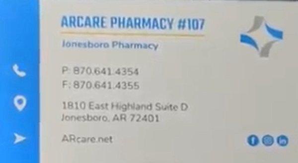 information on business card