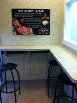 Here is the new seating area.