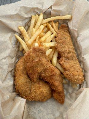 Kids chicken and fries
