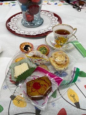 Friends of the Library Holiday Tea Event with tea, desserts & appetizers, 12/1/22