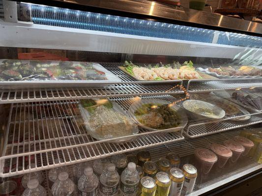 Fresh prepared food selections for the day's paninis