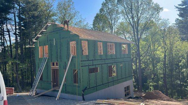 Framing, building your dream home.