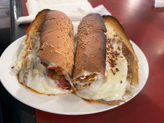 Sausage & Pepper Parmesan sub