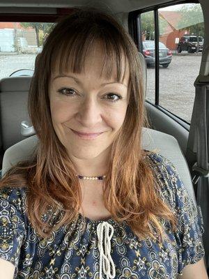 Haircut with layering for more hair body