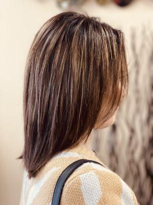 Color highlights haircut and style