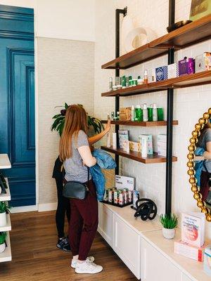 We are proud to offer healthy and organic products for our services and retail.