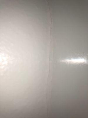 Hairline crack. One of three.