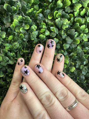 An out of this world gel manicure done by Michelle