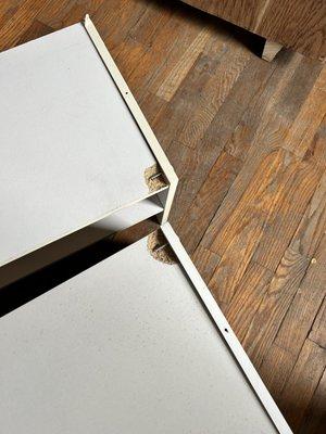 Shelves are useless now.