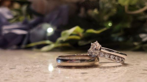 Diamond platinum rings